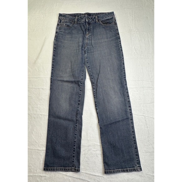 Talbots Denim - Talbots Heritage Jeans Women 10P Blue Straight Leg Petite Medium Wash Stretch